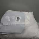 ALEISSEL Vintage Cotton 3pcs Floral Comforter Sets Queen Size - Dusty Rose & Soft Gray Foliage on White, Blush French Striped Patchwork Reverse, Neutural Lightweight Bedding Sets(Queen 90"×90")