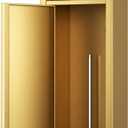 OKYSHDF Recessed Toilet Paper Holder, in Wall Toilet Brush Holder Storage Cabinet, Stainless Steel Tissue Roll Dispenser for Bathroom Remodel, 23.6x6.3x4.9 (Gold)