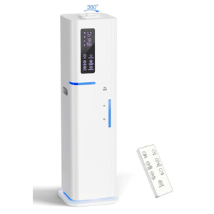 10L/2.64Gal Humidifiers for Bedroom, Top Fill Quiet Ultrasonic Cool Mist Humidifier Large Room, Covers 550ft², 60H Runtime, 24H Timer, 3 Mist Modes Humidifiers for Home, Office, Plants, White