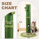 OYX Scratching Posts for Indoor Cats Adults, 31.8" Tall Cat Scratching Post, Bottom Mouse Hole and Interactive Ball Track, Top Hanging Interactive Ball for Large Cats, Kittens and All Types of Cats