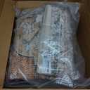 Area Rugs 8'x10' Washable Non-Slip, Floral Vintage Distress Print Pattern Medallion Carpet for Living Room Bedroom Dining Room, Brick Red Rust Neutral Brown Burnt Orange Green