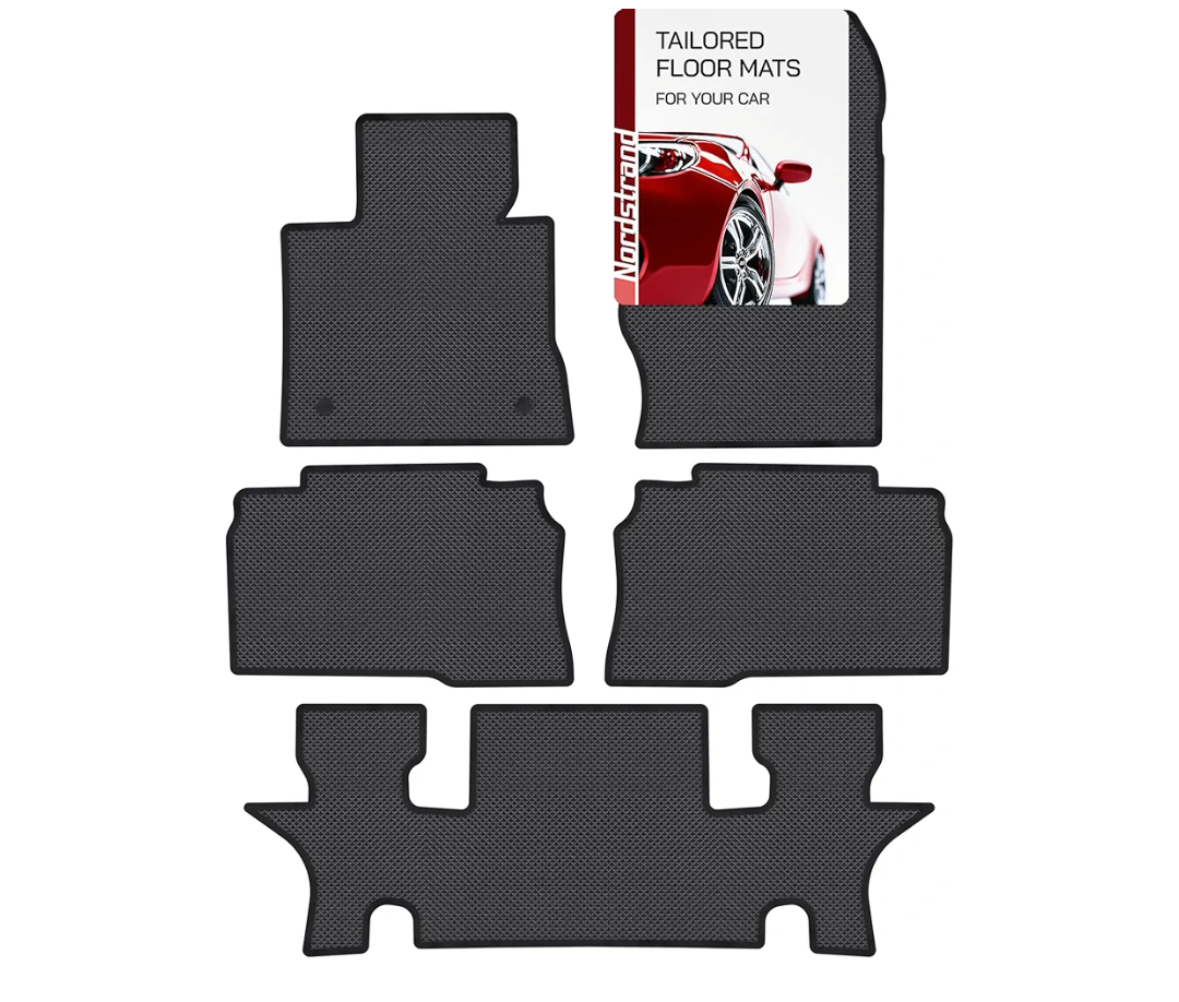 Floor Mats for 2019-2025 Ford Explorer - Tailored Fit for Ford Explorer 6 Seats - Front, 2nd & 3rd Row Set of 5 - Anti-Slip Backing - Heavy Duty TPE Mats - All Weather Car Liner