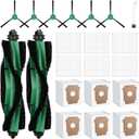 21 Pcs Replacement Parts for irobot Roomba Q052 - Vac 2/105 / 104 Robot Vacuum + AutoEmpty Dock, Accessory Kit include 2 Roller Burshs, 6 Filters, 6 Dust bags, 6 Side Brushs and Cleaning Tool