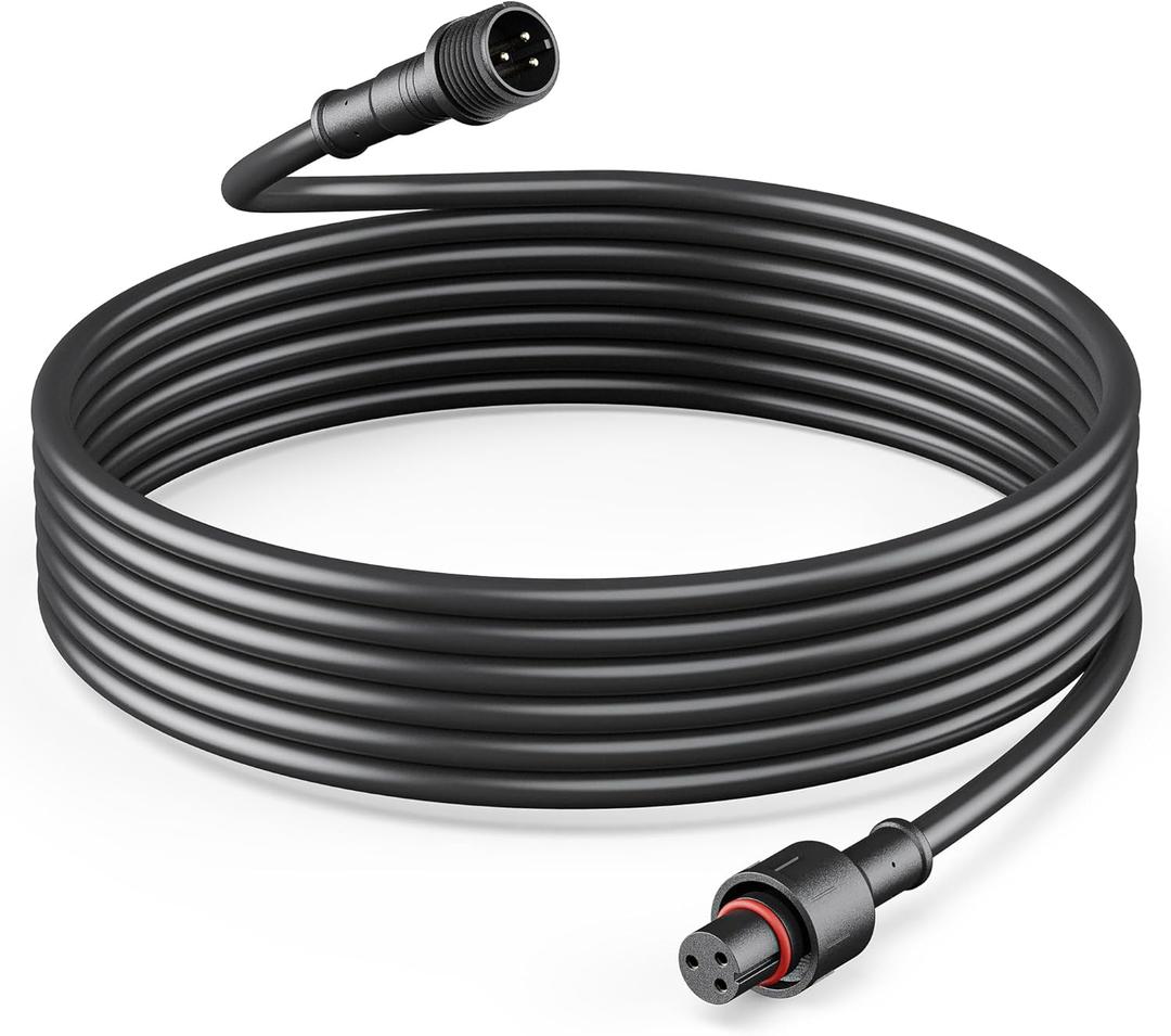 10Ft Extension Cable for Govee Outdoor Strip Lights, Neon Rope Lights, Garden Light, 3-Pin Extension Cord Compatible with Govee H6176 H6173 H6175, H61A8 H61A9, H7086, H70A3 H70A2 H70A1