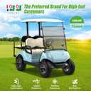 10L0L Golf Cart Windshield for Yamaha Drive 2 2017-Up, Clear/Tinted Folding Windshield with All Heavy Duty Clips, PC Material, Anti-UV & Impact Resistant - Easy Install (Fits Gas/Electric Models)