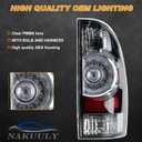 Tail Light Assembly Compatible With 2005-2015 Tacoma Pickup Driver and Passenger Side LED Taillights Brake Signal Assembly with Bulb and Harness (Black Housing Style)