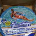 SwimWays Spring Float Premium Recliner Pool Lounger, Inflatable Pool Floats Adult with Fast Inflation for Ages 15 & Up, Sky Blue