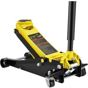 VEVOR 3 Ton Low Profile, Heavy-Duty Steel Racing Floor Jack with Dual Pistons Quick Lift Pump, Lifting Range 3.35"-19.69"