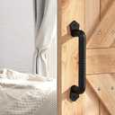 SKYSEN Sliding Barn Door Handle Pull Black for Sliding Barn Door,Gate 9'' Black(607)