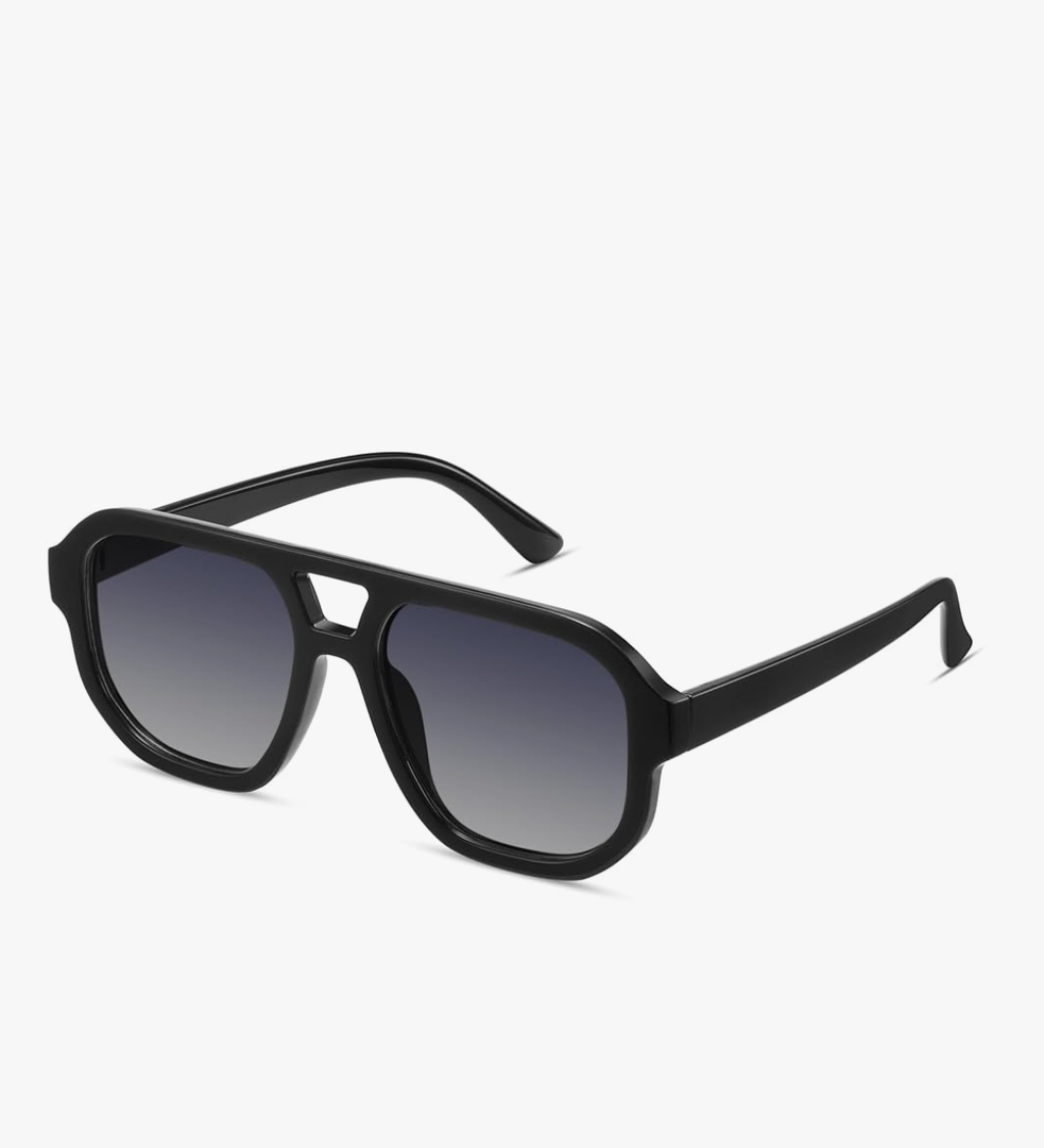 livho Trendy Polarized Square Aviator Sunglasses Women Men Square Eyewear Frame, Retro Sun Glasses for Women Men 2025 Shades