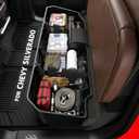 Under Seat Storage Box: Fit for 2019-2026 Chevy Silverado 1500/GMC Sierra 1500, 2020-2026 Silverado/Sierra 2500HD/3500HD | Double & Crew Cab Rear Underseat Organizer Box