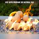 Stanbroil Ceramic Balls - 3 Round Fire Stones for Fire Pit Fire Bowl and Fireplace - Set of 15, Beige