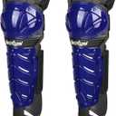 Baseball Softball Catcher Leg Guards Shin Guards for Youth Adult (12"-Youth Blue)