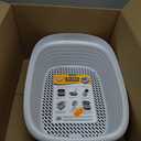 Stainless Steel High Sides Cat Litter Box with Scoop, Open Top Litter Pan for Indoor Cats, Easy to Clean, Reduced Litter Scatter, Medium
