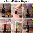 Jetec 240 Pcs Wine Bottle Corks and Seals 120 Count Natural Straight Corks and 120 Pcs 6 Color Heat Shrink Capsules, Seals and Stoppers for Wine Bottles Ornament Making Arts Crafts