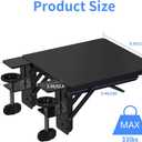 suptek Ergonomics Desk Extender Tray, 9.5"x9.1" Clamp on Table Mount Arm Wrist Rest Shelf, 90 Foldable Computer Arm Rest for Desk, Carbon Fiber, DSF3