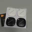 ANNNWZZD Tag 4 Pack Item Finders with Apple Find My APP (iOS Only) Help You Track Your Keys, Wallet, Luggage, Backpack, Super Lightweight [Apple MFi Certified] (Black+White)