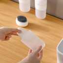 2 x Leakproof Bar Travel Soap Case for Shower, Portable Soap Container,Dish with Lid for Bathroom, Soap Holder Travel with Brush (White)