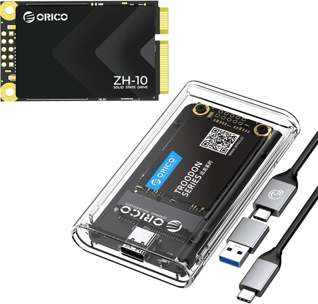 ORICO USB 3.0 mSATA SSD Enclosure and 512GB mSATA Internal SSD Bundle