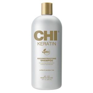 CHI Keratin Reconstructing Shampoo, Delivers Healthier Hair, Adds Shine & Helps Prevent Future Breakage, Sulfate, Paraben, & Cruelty-Free, 32 Oz (32 Fl Oz (Pack of 1))