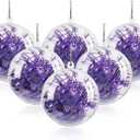 Uten 20Pcs Clear Plastic Fillable Ornament, Christmas Decorations Tree Ball, DIY Craft Ball, for Christmas Eve, New Years, Wedding Party Home Decor Bath Bomb(1.96"/50mm)