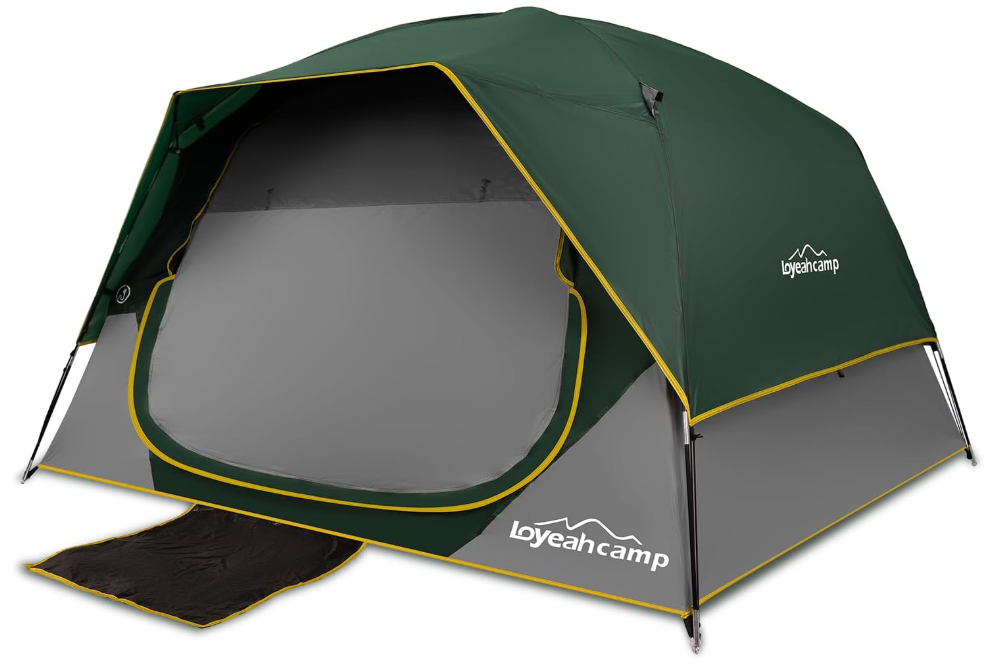 Tents 4 Person Camping Tent, Easy Setup Waterproof Family Tents for Camping, Portable Dome Tent for Outdoor Camping with Rainfly, Carry Bag