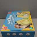 Cat Food and Water Bowl  Avocado Cat Bowl with Water Dispenser Pet Bowl& Small Dogs, Non-Spill, Anti-Choke, Eco-Friendly Dog Feeding Bowl Water Fountain 3-in-1 (Gray&White)