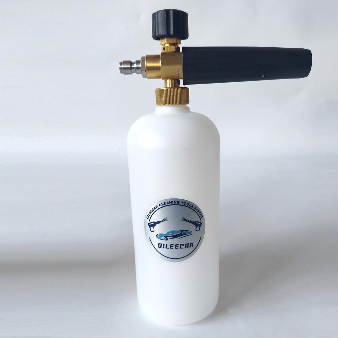 Snow Foam Cannon with Heavy Duty Brass Knob, 1/4" Quick Release Foam Blaster for Pressure Washer Gun and Wand, 1 Liter, Pressure 1450psi-5000psi