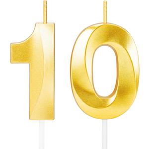 10 Birthday Candle,10th Birthday Decorations,10 Cake Topper Party Decorations,Number Candles for Birthday Cakes
