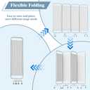4-Panel Medical Privacy Screen on Wheels, 79" x 71" Portable Medical Privacy Screen Indoor Room Divider Flame Retardant Vinyl Panels, Stainless Steel Contruction, Folds Easy for Storage