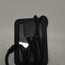 Lanyards for ID Badges Holder, SANTLET Silicone ID Badge Holder Name Card Case Protector with Retractable Cord, Safety Breakaway Buckle, 2 Card Slots for Office Staff Teachers Employees Cruising Black (Vertical)