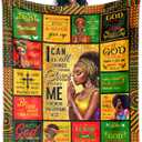 African American Religious Gifts for Women, Christian Gift for Mom, Christian Blanket for Woman 60"X50", Black Woman Bible Blanket