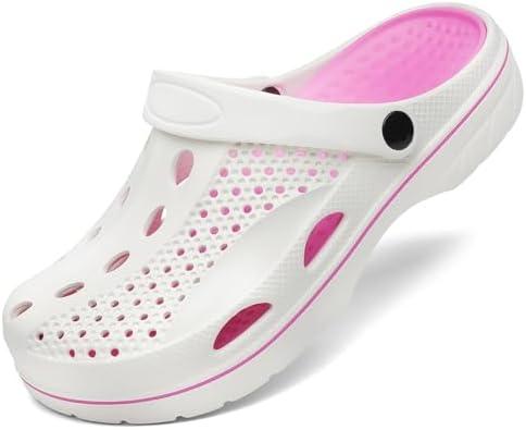 SOSOWHLTE Men's and Women's Arch Support Clogs Garden Shoes Slip-on Outdoor Beach Slippers with Removable Cushion Insole, Size 36-37