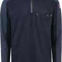Bulwark FR Men's Bulwark Men's 1/4 Zip Flex Knit (Navy, 4XL)