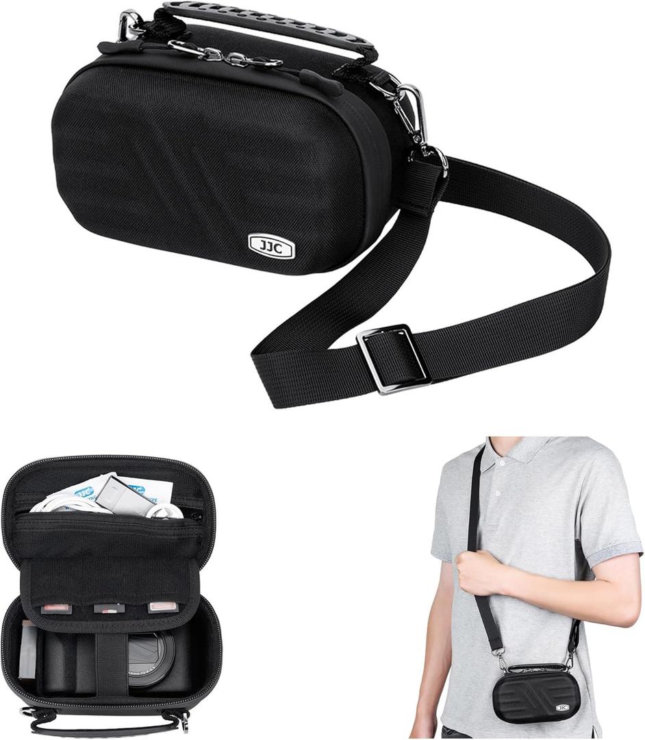JJC Portable Carrying Case Pouch for Canon PowerShot V1 G7X III II, Sony ZV-1F ZV-1 II ZV1 RX100 VII, Olympus TG-7 TG-6 TG-5, GoPro Hero DJI Osmo Action Cameras, Travel Protective Bag with Neck Strap
