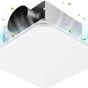 Bathroom Exhaust Fan, 110 CFM 1.0 Sone Quiet Bathroom Fan, Ceiling Mount Ventilation Fan for Home/Office/Hotel, 26W Energy-Saving, Square, White, 11.81 inch