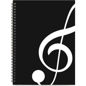 MAXCURY Blank Sheet Music Composition Manuscript Staff Paper Art Music Notebook Black 100 Pages 26x19cm (Black Music)