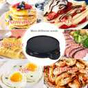 Health and Home Electric Crepe Maker - 10"Crepe Pan,Crepe Griddle, Non-stick Pancake Maker - Easy Clean & Includes Wooden Spatula, Batter Spreader