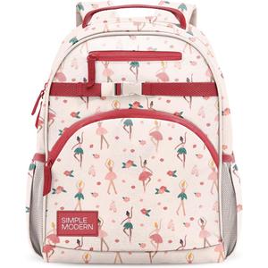 Simple Modern Medium Toddler Backpack for School Girls and Boys | Kindergarten Elementary Kids Backpack | Fletcher Collection | Kids - 15" tall | Pink Ballerina