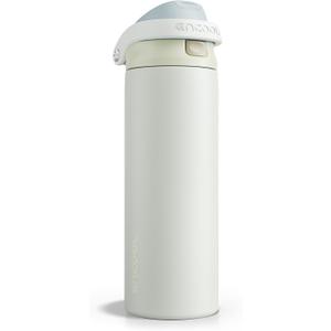 ENCOOL Leakproof Insulated Water Bottle with Straw Dual-Sip Water Bottle Bag-Safe Design for Work, Commute & Gym  Keeps Drinks Cold All Day, 24 oz, Cloud-Hill White