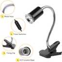 LUCKY HERP Reptile Heat Lamp with Clamp, Aquarium Turtle Tank Basking Light with 360 Rotatable Timing & Dimming and 2 Pack 50W UVA UVB Heat Light Bulb for Turtle Tortoise Lizard