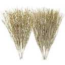 SUPREME XMAS 30 Pack Black Christmas Tree Ornaments Set, Artificial Glitter Berry Stem Branches Picks for Halloween Xmas Tree Sticks Decorations Vases Wreath Home Holiday Wedding Party Decor Gift