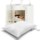 FOSSFLAKES Nordic Sleep, Bed Pillow Hypoallergenic Supportive with Down Alternate, Breathable and Machine Washable, Ideal for Side Sleepers (White Medium Low, King (U.S. Standard))