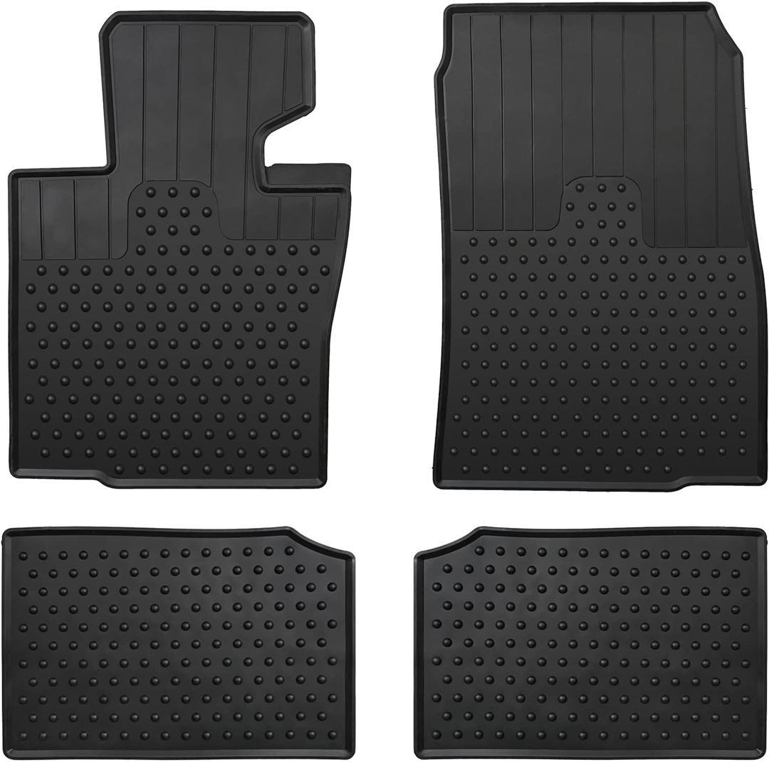 Car Floor Mats Custom Fit for Mini Cooper Countryman 2010-2016 R60 & R61 Paceman Black Rubber All Weather Protection Auto Floor Liners Heavy Duty Odorless