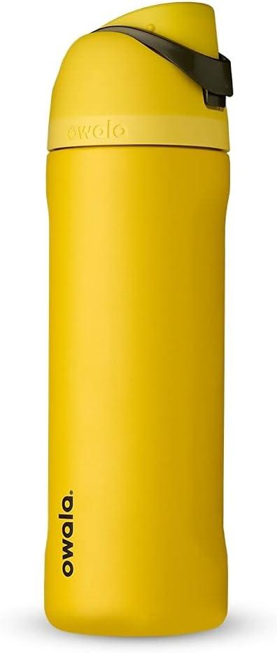 Owala Harry Potter FreeSip Insulated Stainless Steel Water Bottle with Straw, BPA-Free Sports Water Bottle, Great for Travel, 24 Oz, Hufflepuff