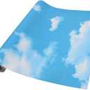 TAOGIFT Peel and Stick Contact Paper Blue Sky Clouds Pattern Wallpaper Vinyl for Kitchen Wall Art Crafts Decor 24x117 Inch