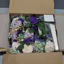 Wedding Aisle Decorations for Wedding Ceremony Set of 10 Pew Flowers for Church Chair Decorations Party Decor with Artificial Flowers Eucalyptus and Ribbons Purple