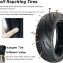 9.5x2.50 Scooter Tires, 9.5 Inch Tubeless Tire, Front Rear Wheel Replacement Scooter Tire, Self Repairing with Valve for NIU KQi3/Pro/Max Electric Scooter Accessories, Non-Slip, Shockproof (1 Pack)