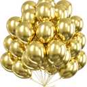 PartyWoo Gold Balloons 100pcs 12 Inch Gold Latex Helium Balloons for Birthday Wedding Anniversary Baby Shower Graduation Bachelorette Retirement Engagement Tea Casino Disco Party Decorations Gold-G101