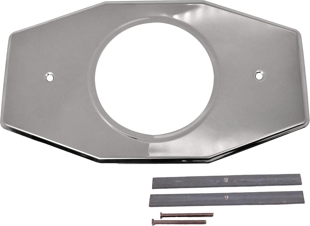 Westbrass One-Hole Remodel Plate for Moen and Delta, Polished Nickel, D502-05